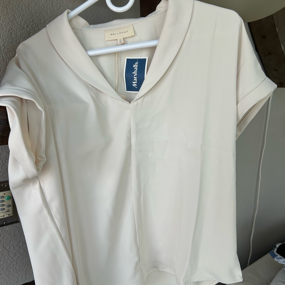 MELLODAY Cream Blouse